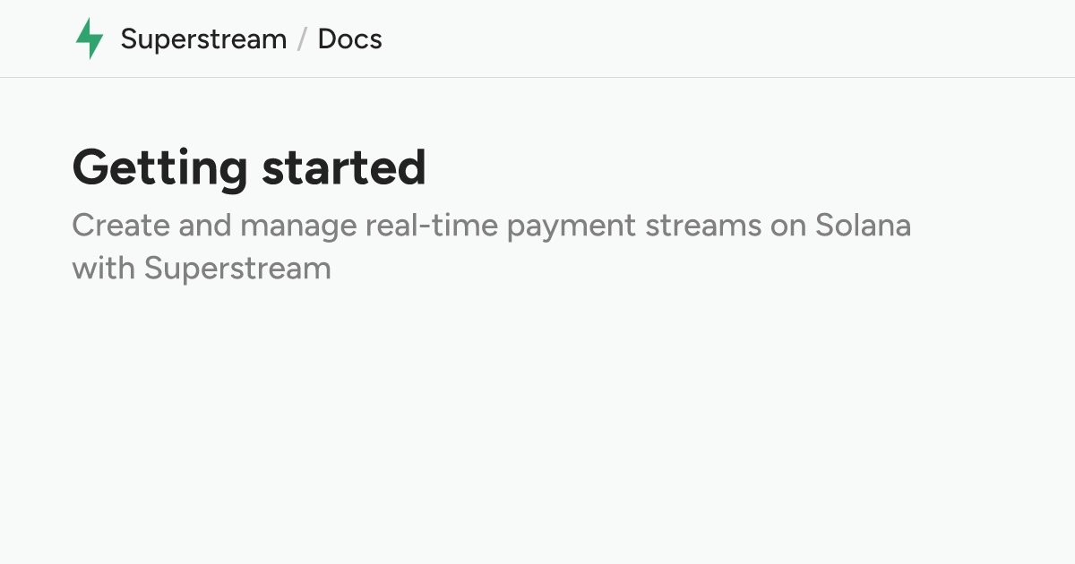 Getting started - Superstream Documentation